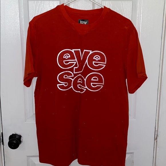 ICNY ORANGE “EYE SEE EN WHY” Reflective T-shirt - Picture 2 of 4